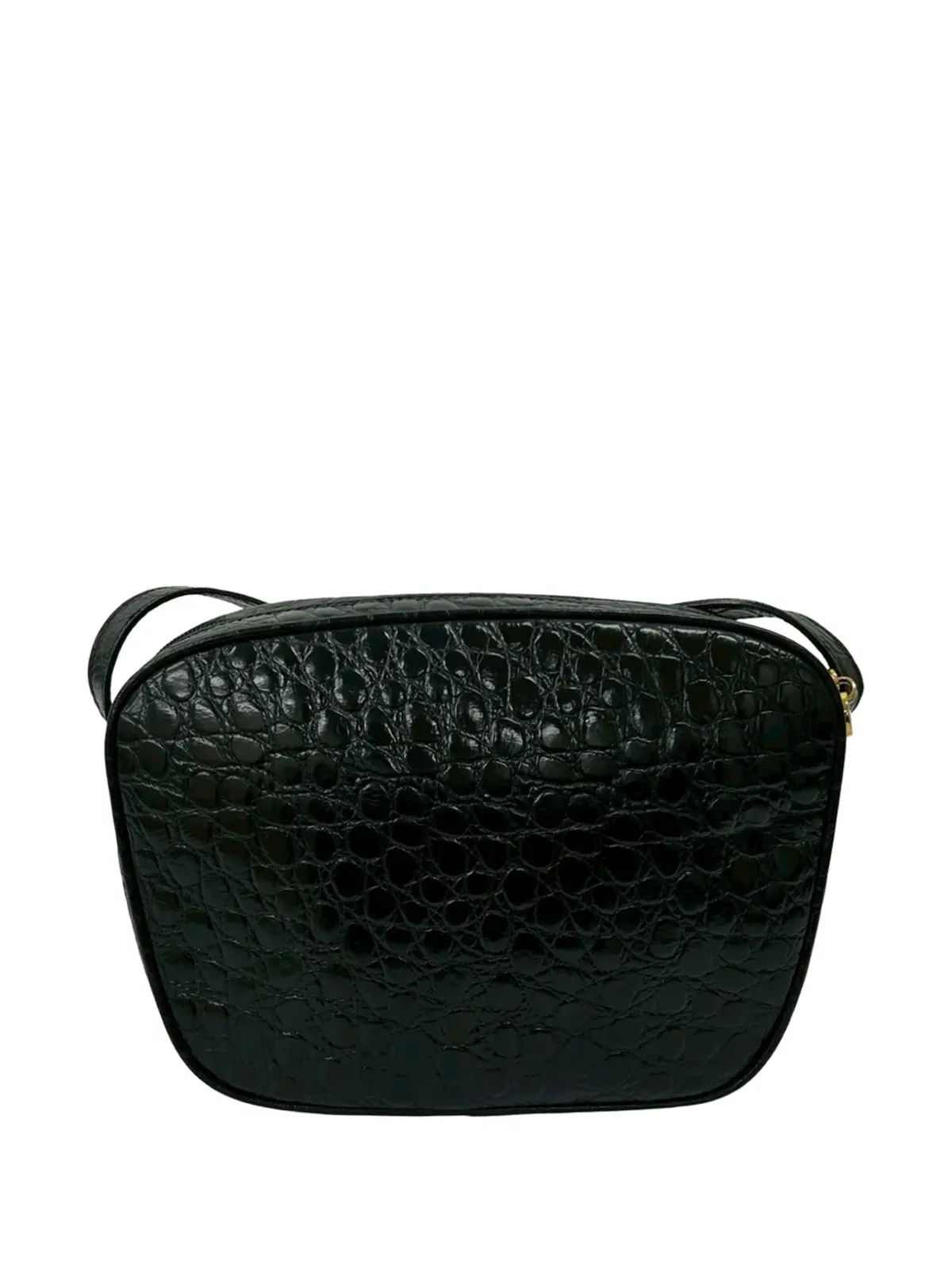 Ferragamo Pre-Owned クロコエンボス レザー ヴァラ クロスボディバッグ - ブラック - 画像3
