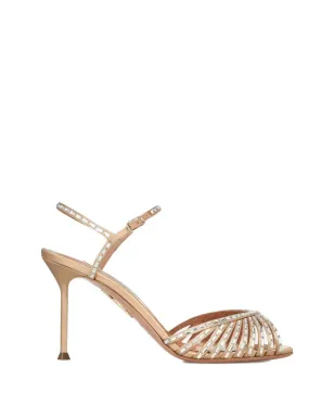 Aquazzura Hold Me クリスタル装飾ストレットサンダル - サムネイル1