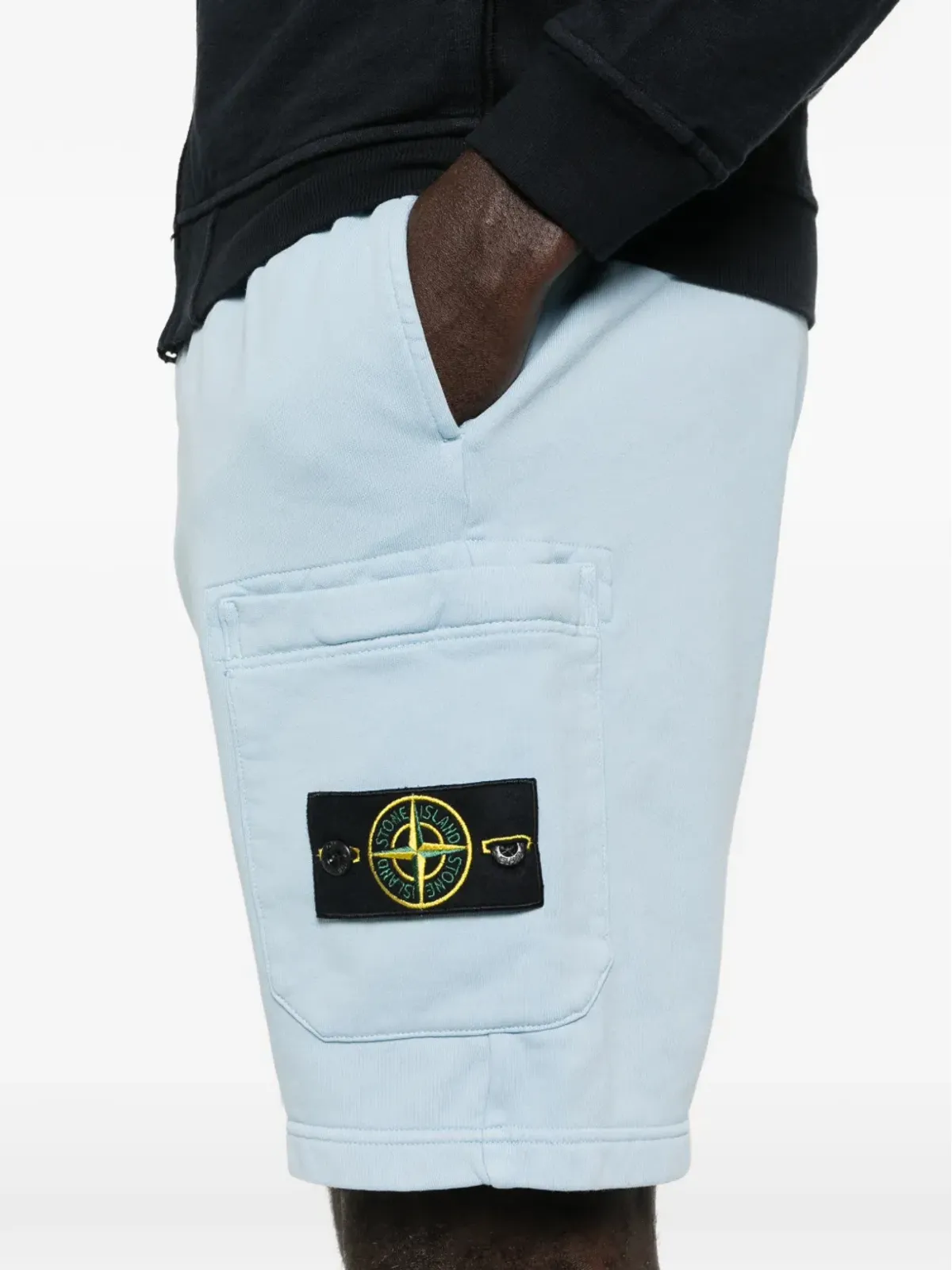 Stone Island ロゴパッチ ドローコードショーツ - 画像5