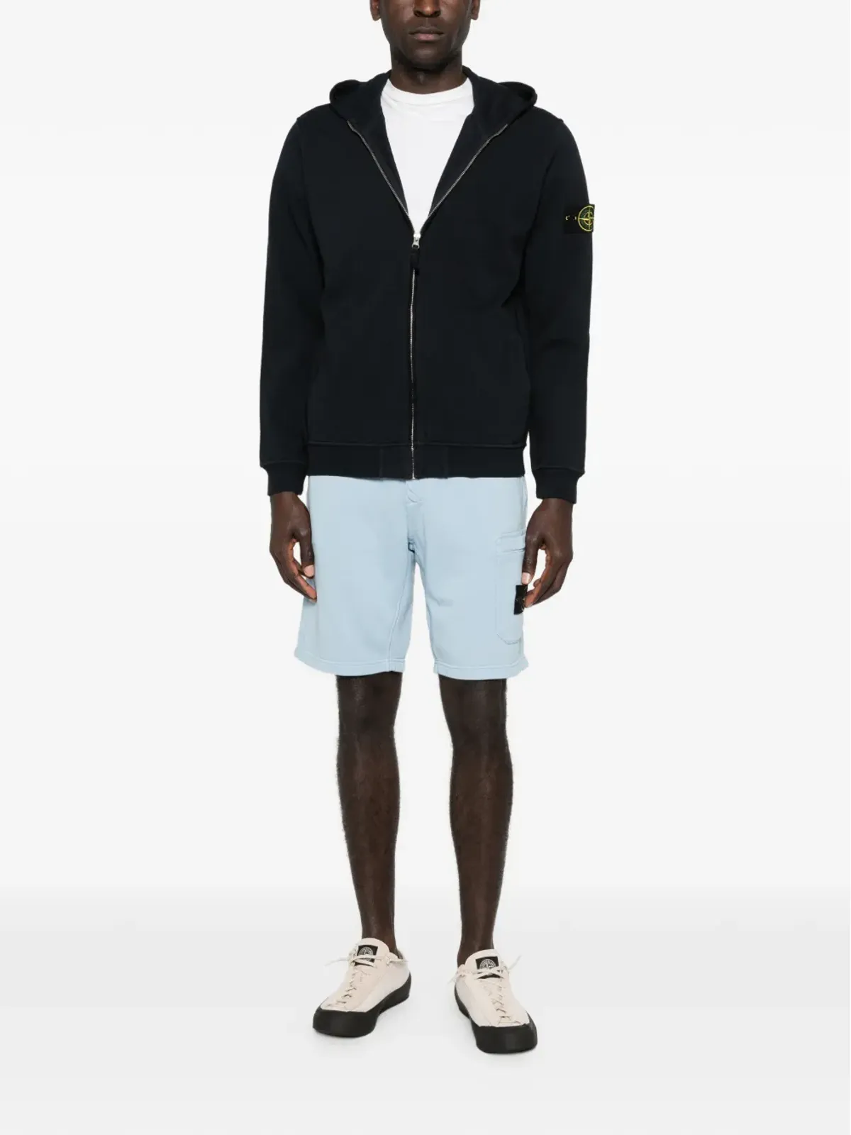Stone Island ロゴパッチ ドローコードショーツ - 画像2