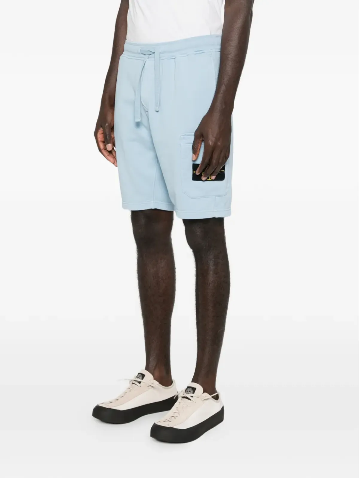 Stone Island ロゴパッチ ドローコードショーツ - 画像3