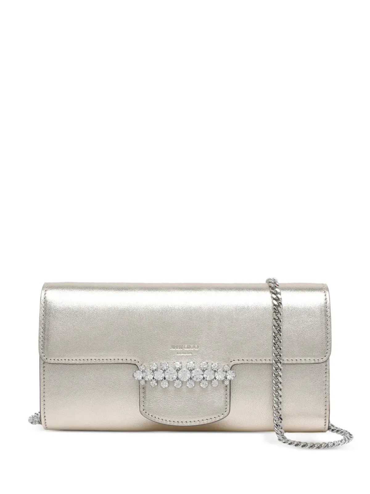 Jimmy Choo ビング クリスタル装飾チェーンウォレット - 画像1