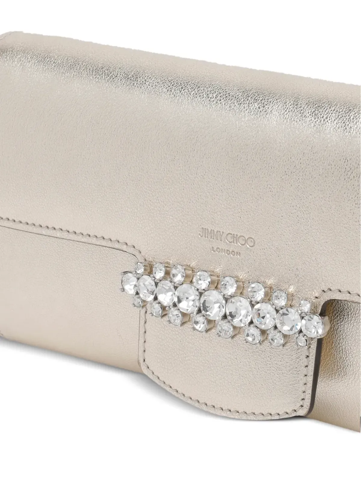 Jimmy Choo ビング クリスタル装飾チェーンウォレット - 画像4