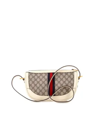 Gucci Pre-Owned オフィディア曲線ジップショルダーバッグ GG コーテッドキャンバス×レザー 大型クロスボディバッグ - ブラウン - サムネイル2