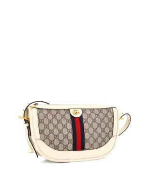 Gucci Pre-Owned オフィディア曲線ジップショルダーバッグ GG コーテッドキャンバス×レザー 大型クロスボディバッグ - ブラウン - サムネイル3
