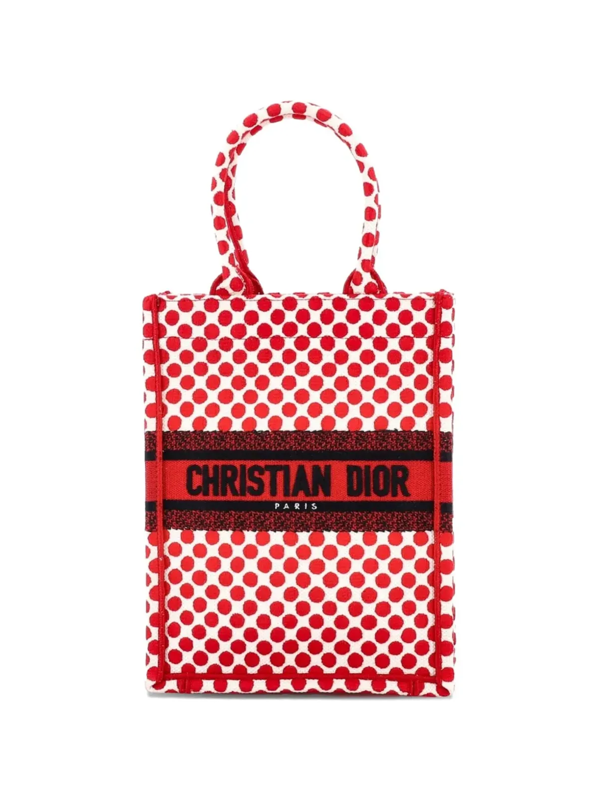 Christian Dior Pre-Owned ブックプリントキャンバス縦型トートバッグ - レッド - 画像1