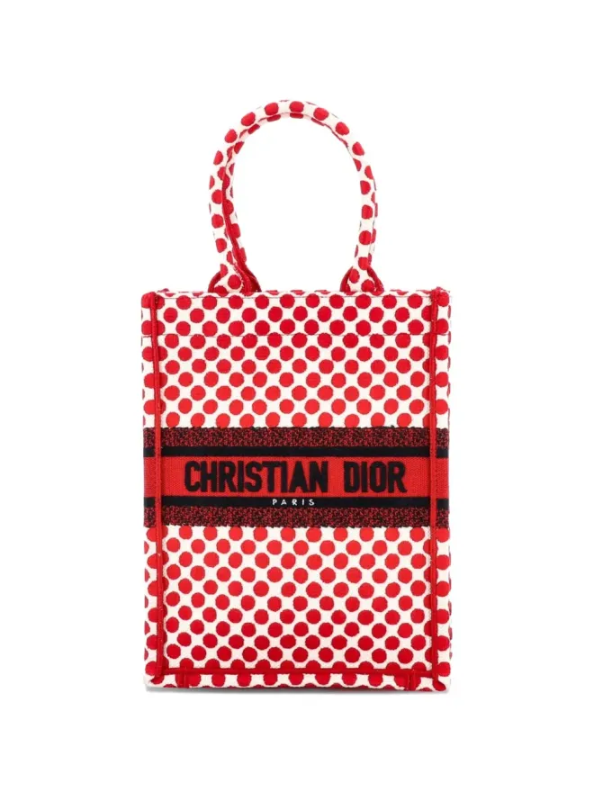 Christian Dior Pre-Owned Christian Dior Pre-Owned ブックプリントキャンバス縦型トートバッグ - レッドの商品画像