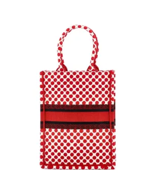 Christian Dior Pre-Owned ブックプリントキャンバス縦型トートバッグ - レッド - サムネイル2