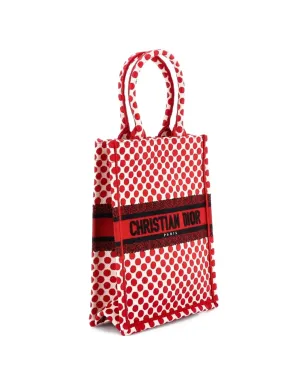 Christian Dior Pre-Owned ブックプリントキャンバス縦型トートバッグ - レッド - サムネイル3