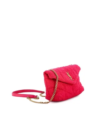 Saint Laurent ビンテージ ルルー パファー ショルダーバッグ キルテッド ツイード ミニ クロスボディ バッグ - サムネイル3