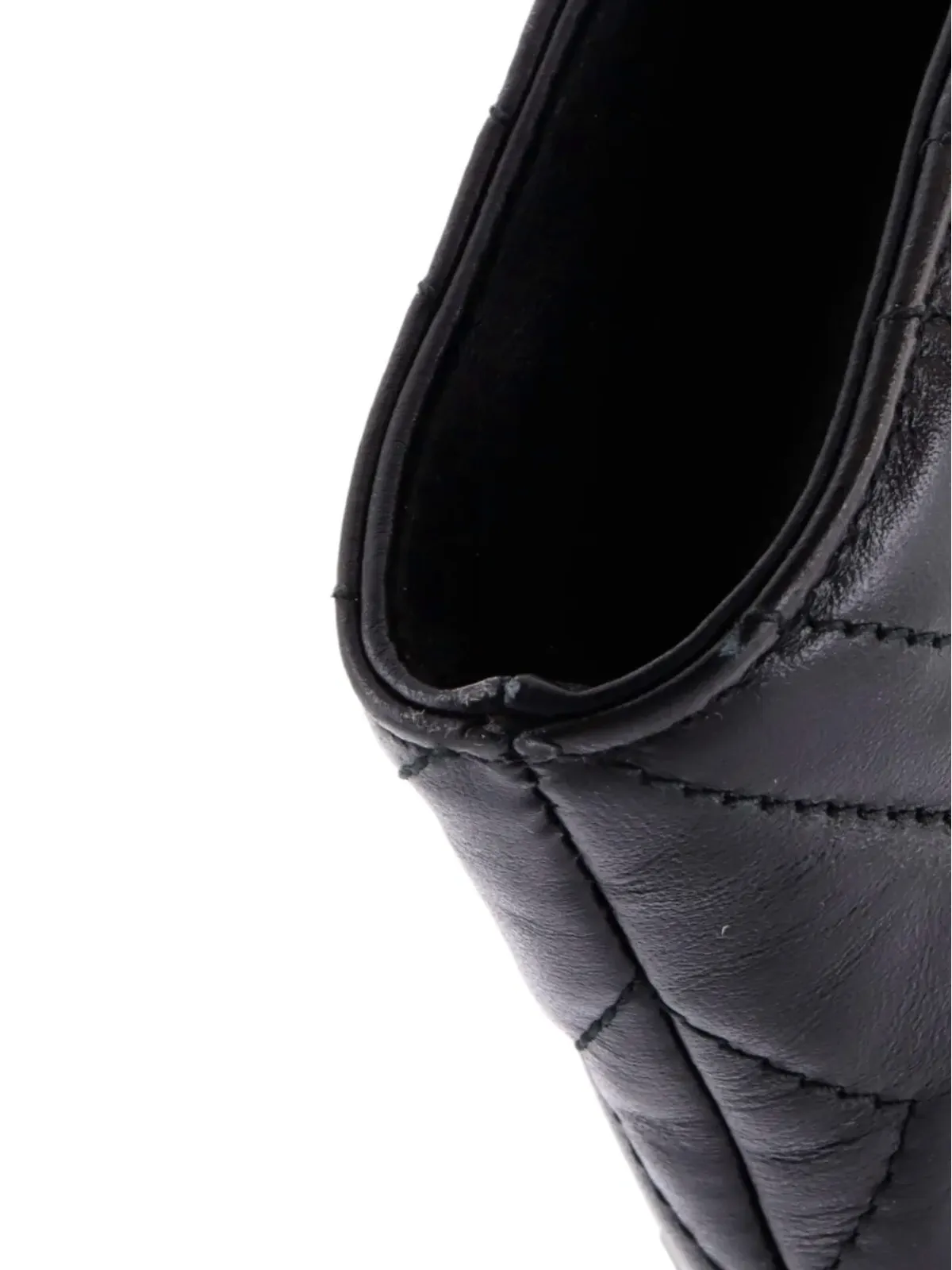 Gucci Pre-Owned GG Marmont ポートフォリオ マテラッセレザー クラッチバッグ（ブラック） - 画像5