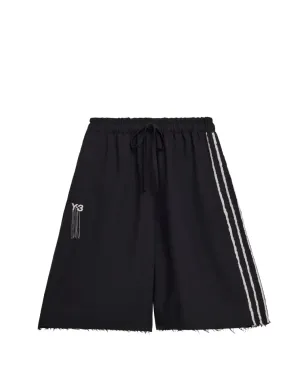 Y-3 3ストライプ装飾フリンジショートパンツ - サムネイル1