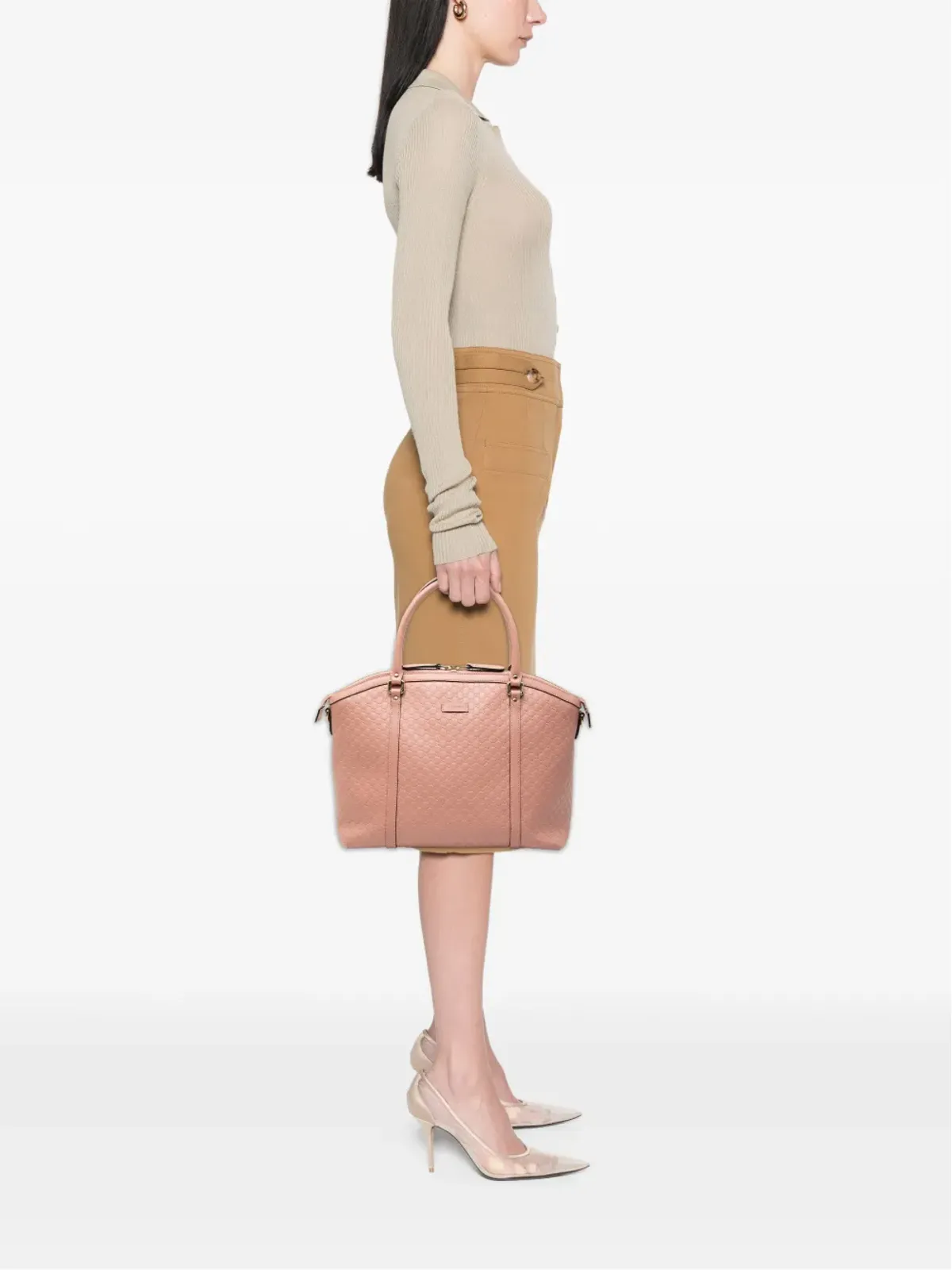 Gucci Pre-Owned ミクログッチシマ ドームサッチェル - ピンク - 画像2