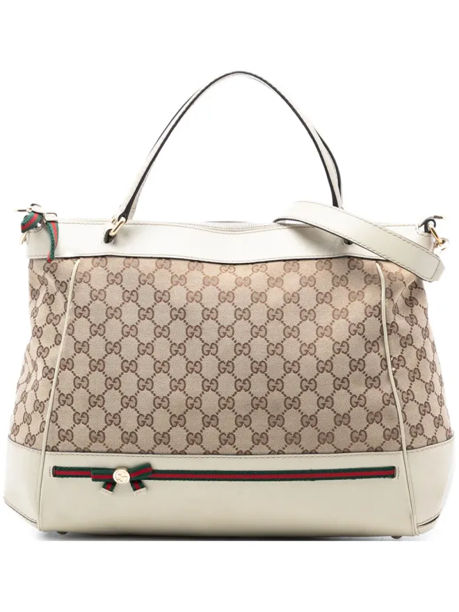 Gucci Pre-Owned Gucci Pre-Owned GGキャンバス ウェブ メイファー サッチェルの商品画像