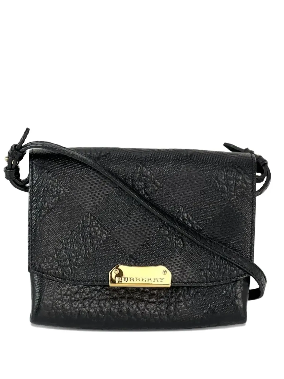 Burberry Pre-Owned Burberry Signature エンボスレザー クロスボディバッグ - ブラック - 画像1