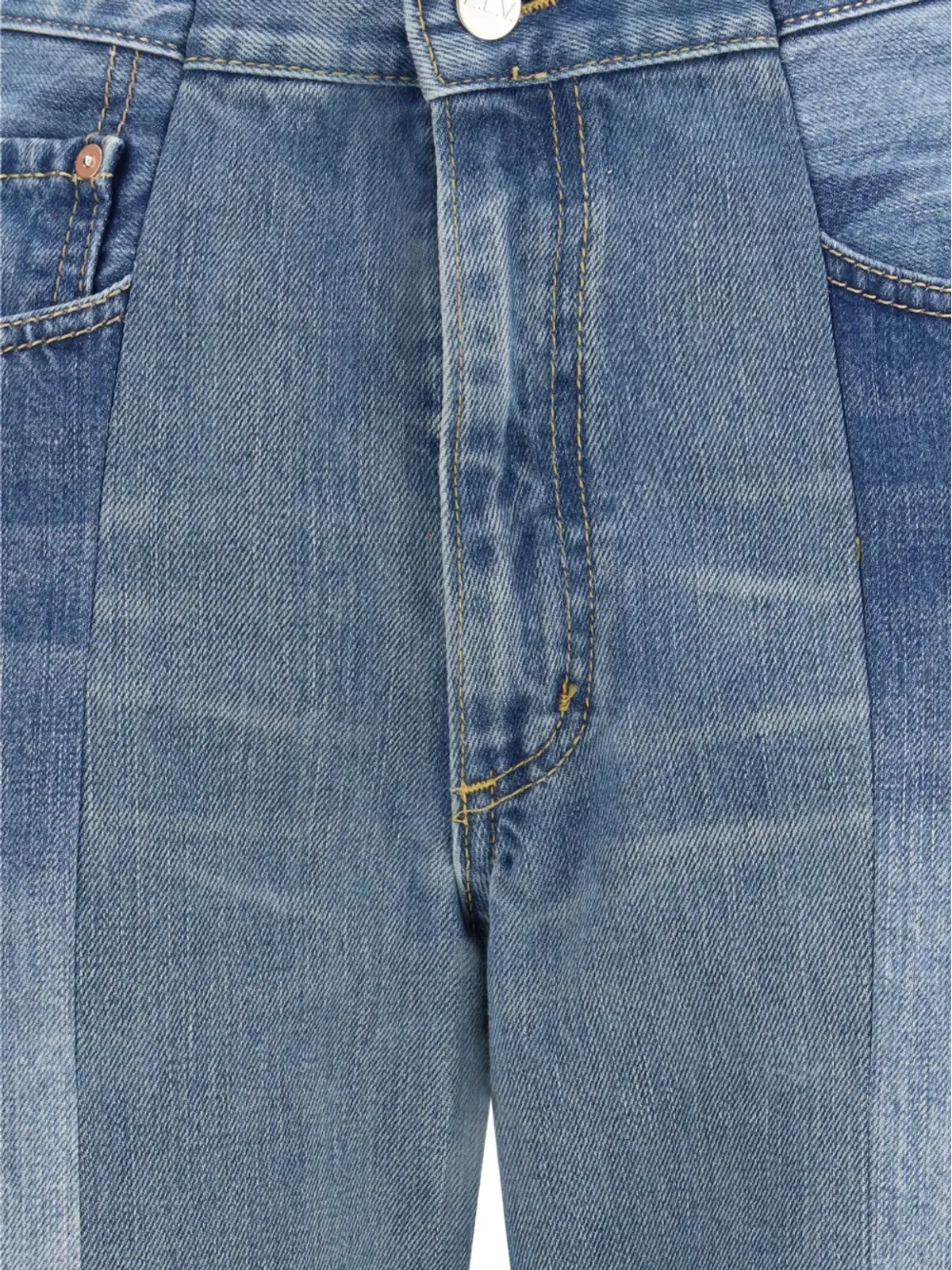 E.L.V DENIM アルコラ スリットパネルジーンズ（ブルー） - 画像2