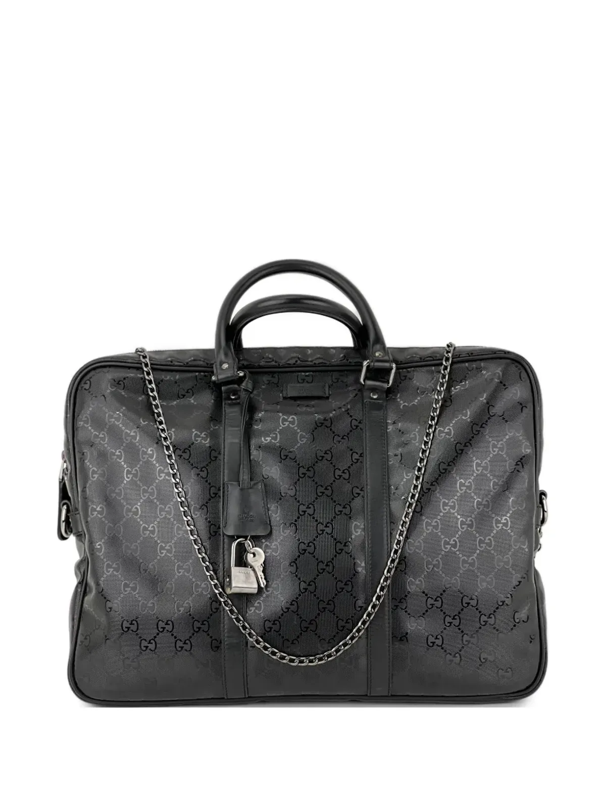 Gucci Pre-Owned GGキャンバス加工ブリーフケース - 画像1