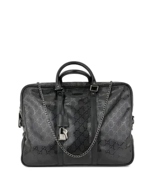 Gucci Pre-Owned GGキャンバス加工ブリーフケース - サムネイル1