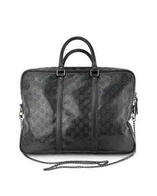Gucci Pre-Owned GGキャンバス加工ブリーフケース - サムネイル2