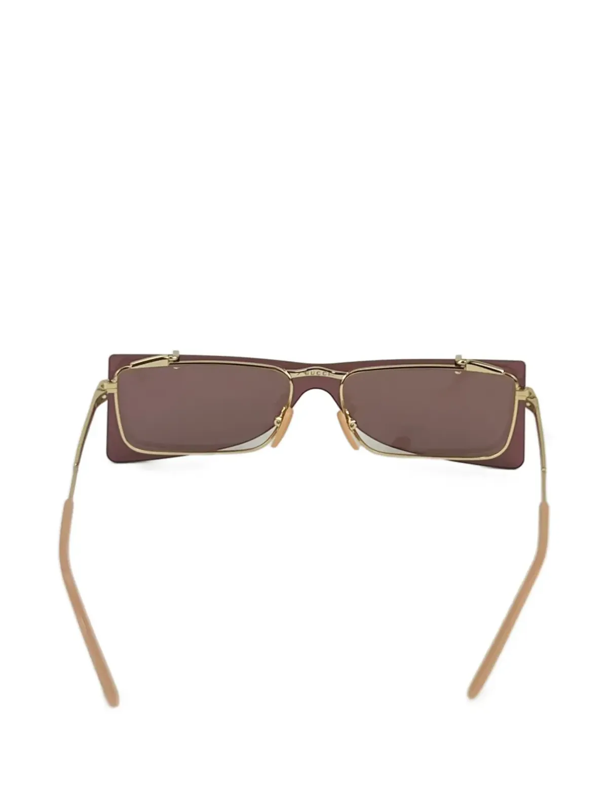 Gucci Pre-Owned フリップアップ レクタングル サングラス - 画像2
