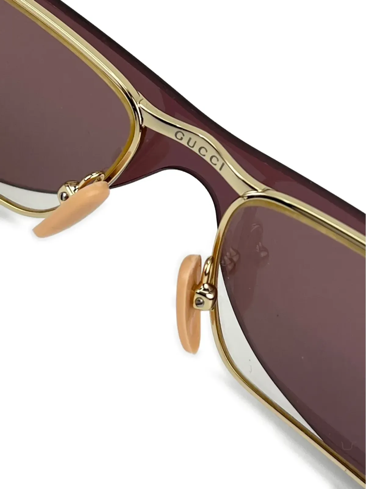 Gucci Pre-Owned フリップアップ レクタングル サングラス - 画像3