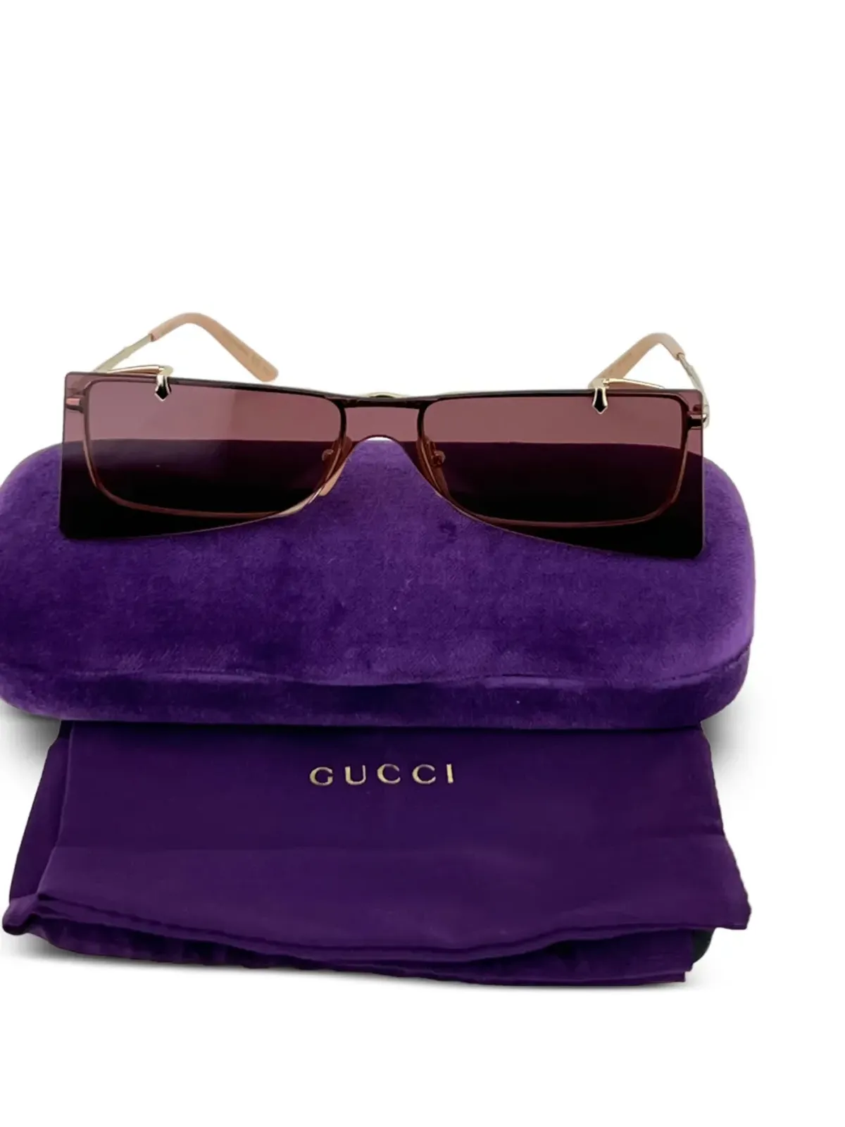 Gucci Pre-Owned フリップアップ レクタングル サングラス - 画像4