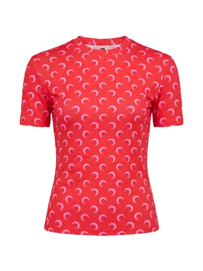Marine Serre Marine Serre ムーンプリント クルーネックTシャツの商品画像