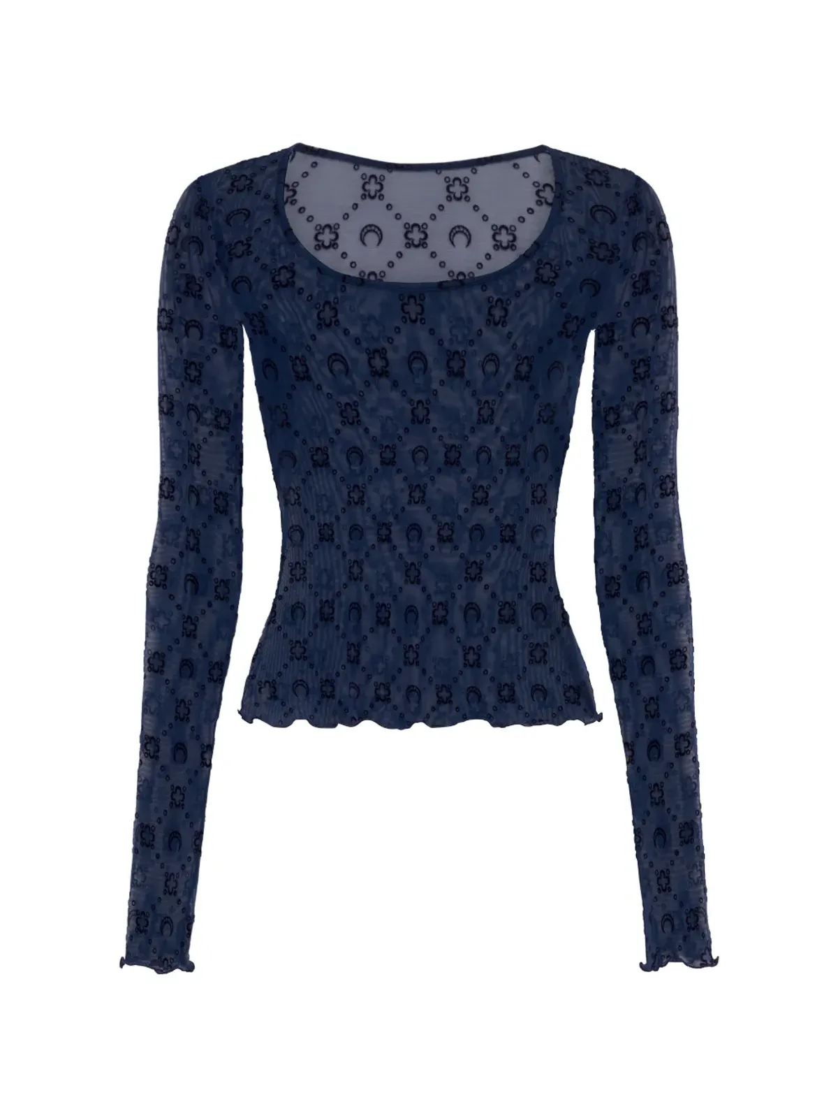 Marine Serre MoonogramメッシュTシャツ - 画像1