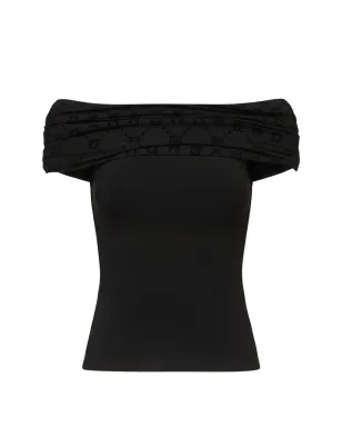 Marine Serre ドレープオフショルダーブラウス - サムネイル1