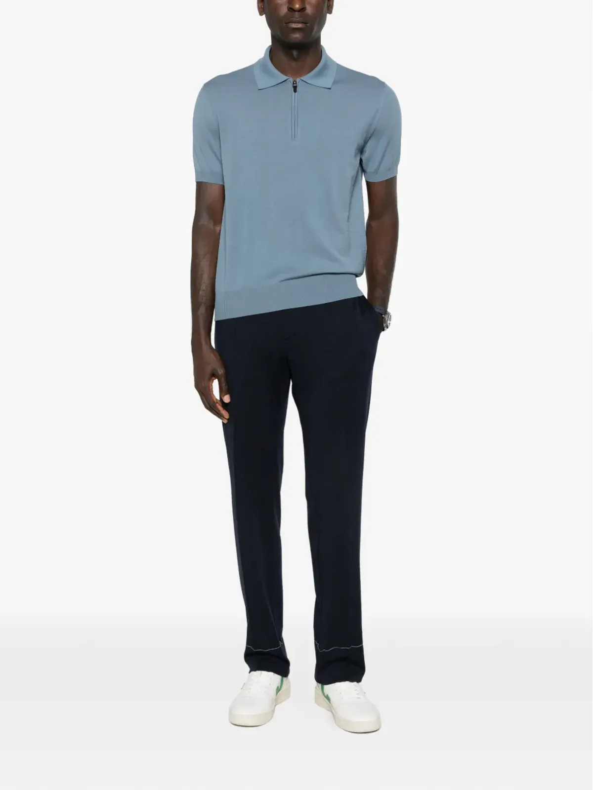 Canali ジップアップポロシャツ - 画像2