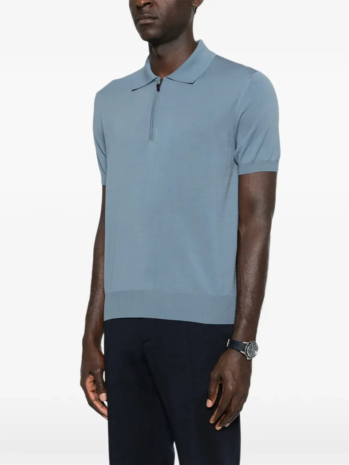 Canali ジップアップポロシャツ - 画像3