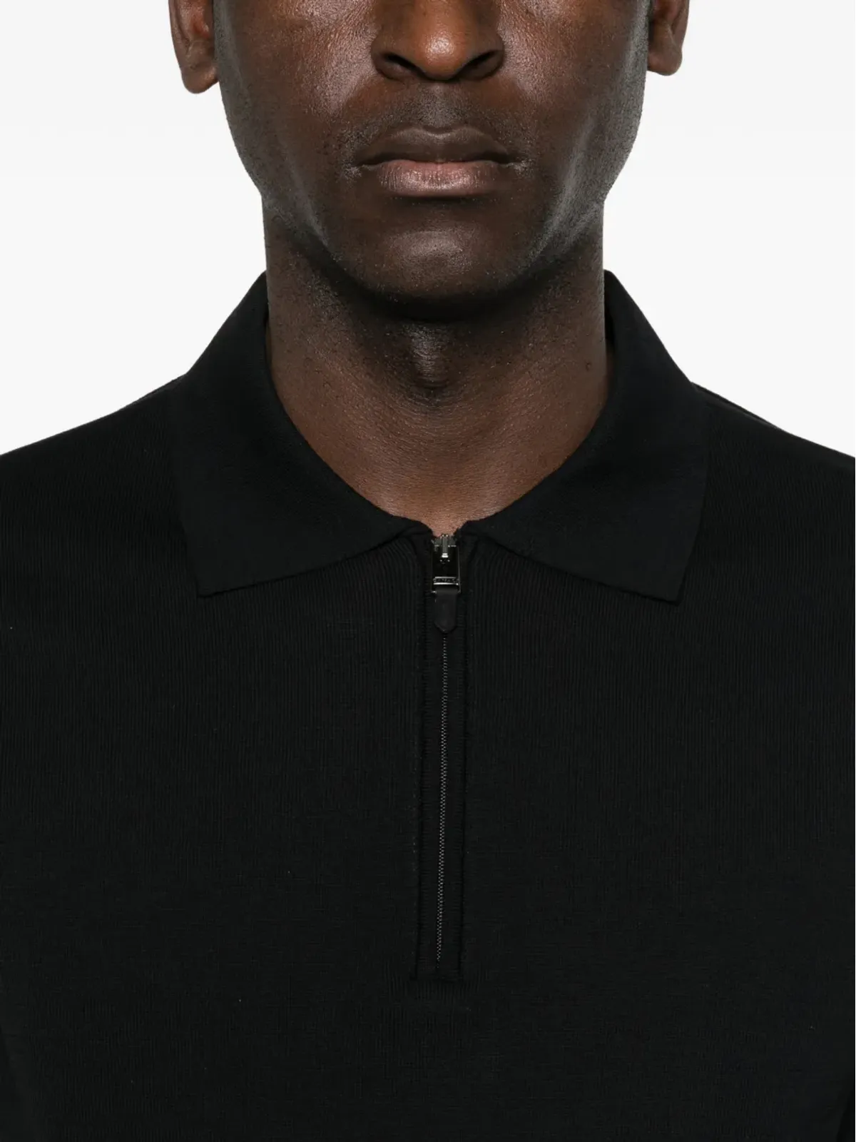 Canali 半袖ジップアップポロシャツ - 画像5