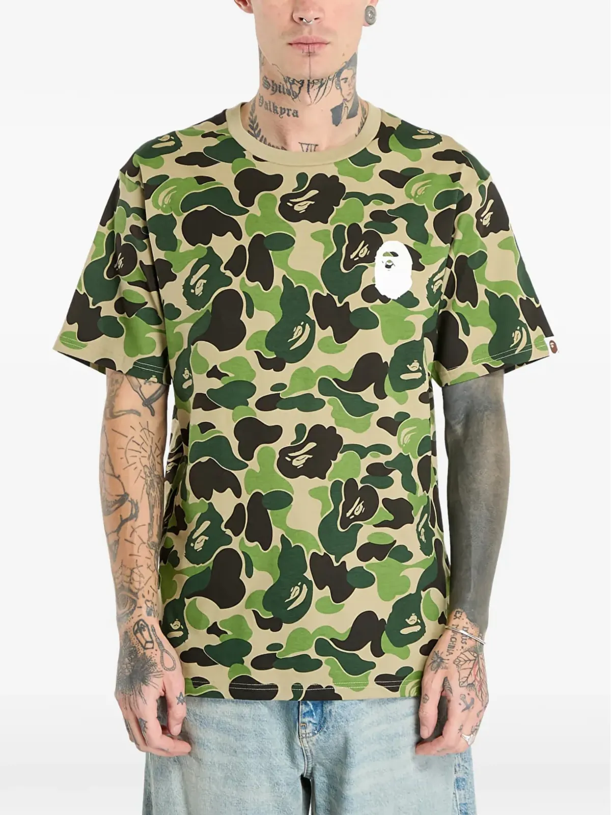 A BATHING APE® カモフラージュ ロゴ Tシャツ - 画像1