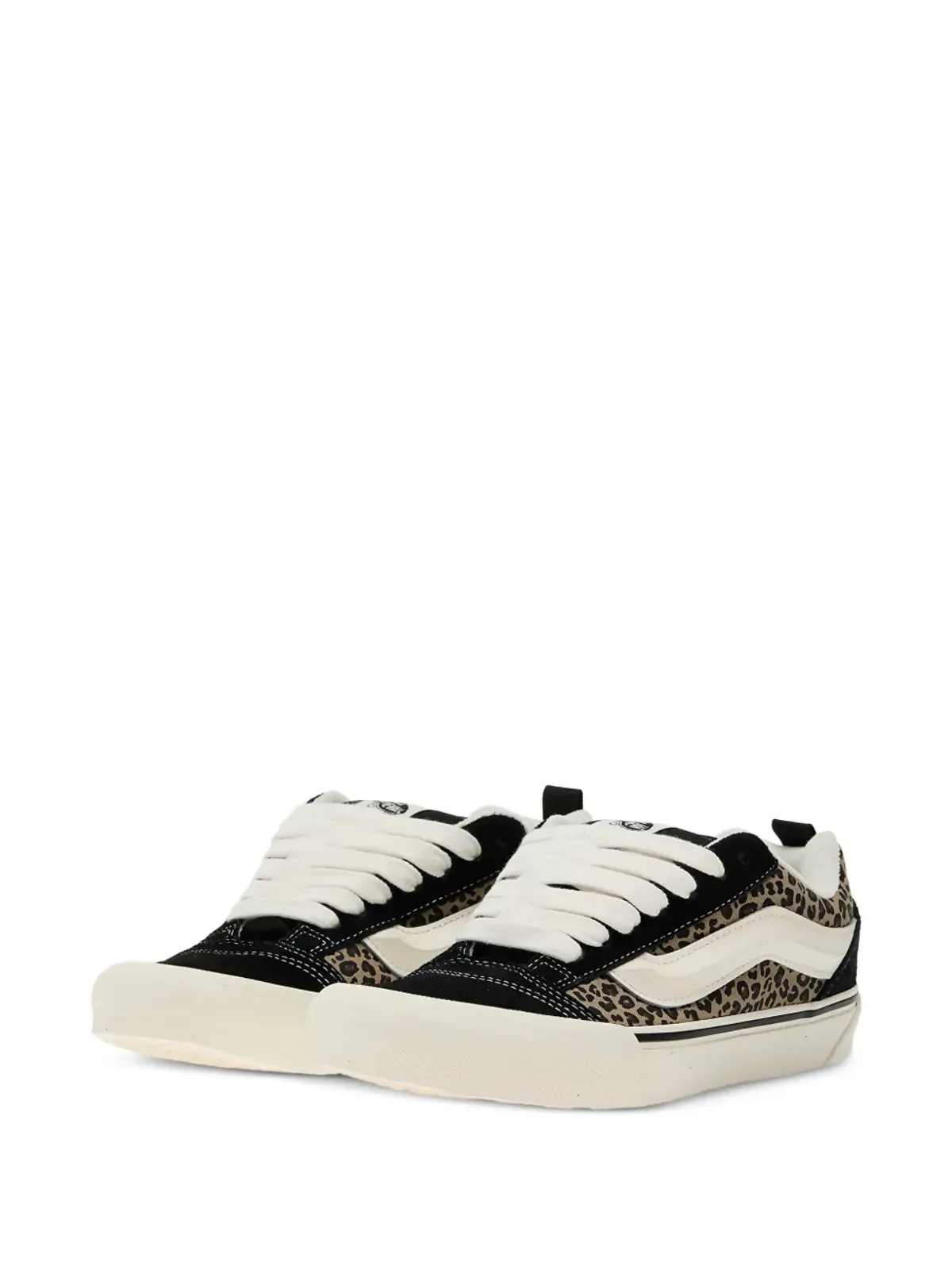 Vans レオパード柄ストライプスニーカー ブラック - 画像2