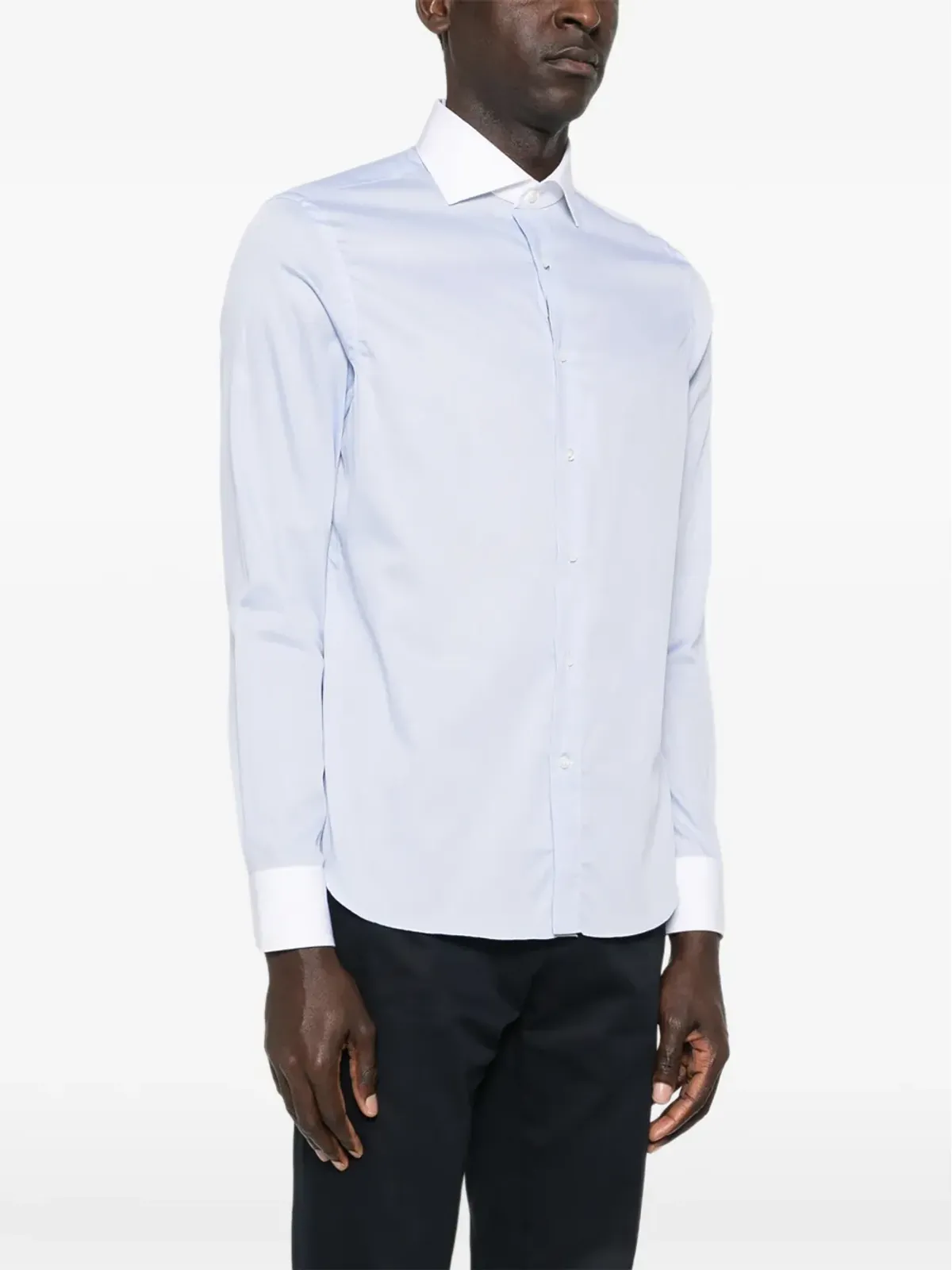 Canali コントラストシャツ - 画像3