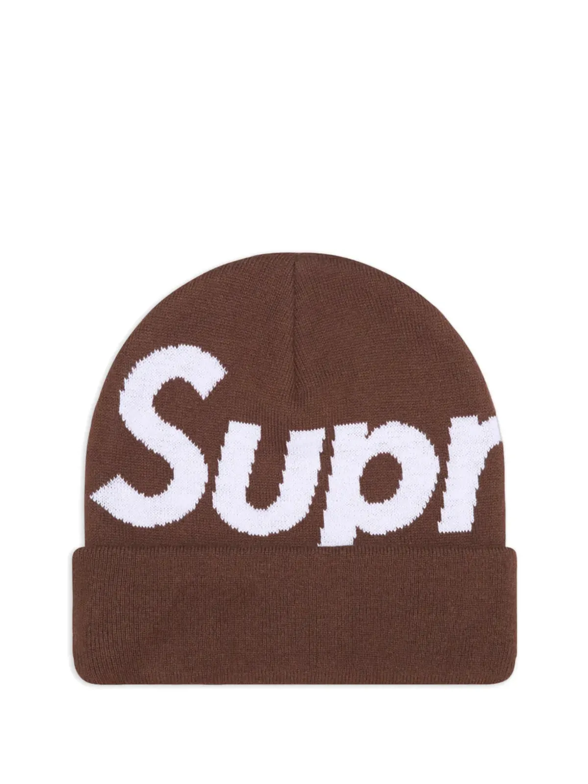 Supreme ロゴ入りビーニー帽（ブラウン） - 画像1