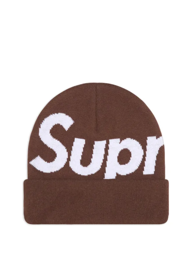 Supreme Supreme ロゴ入りビーニー帽（ブラウン）の商品画像