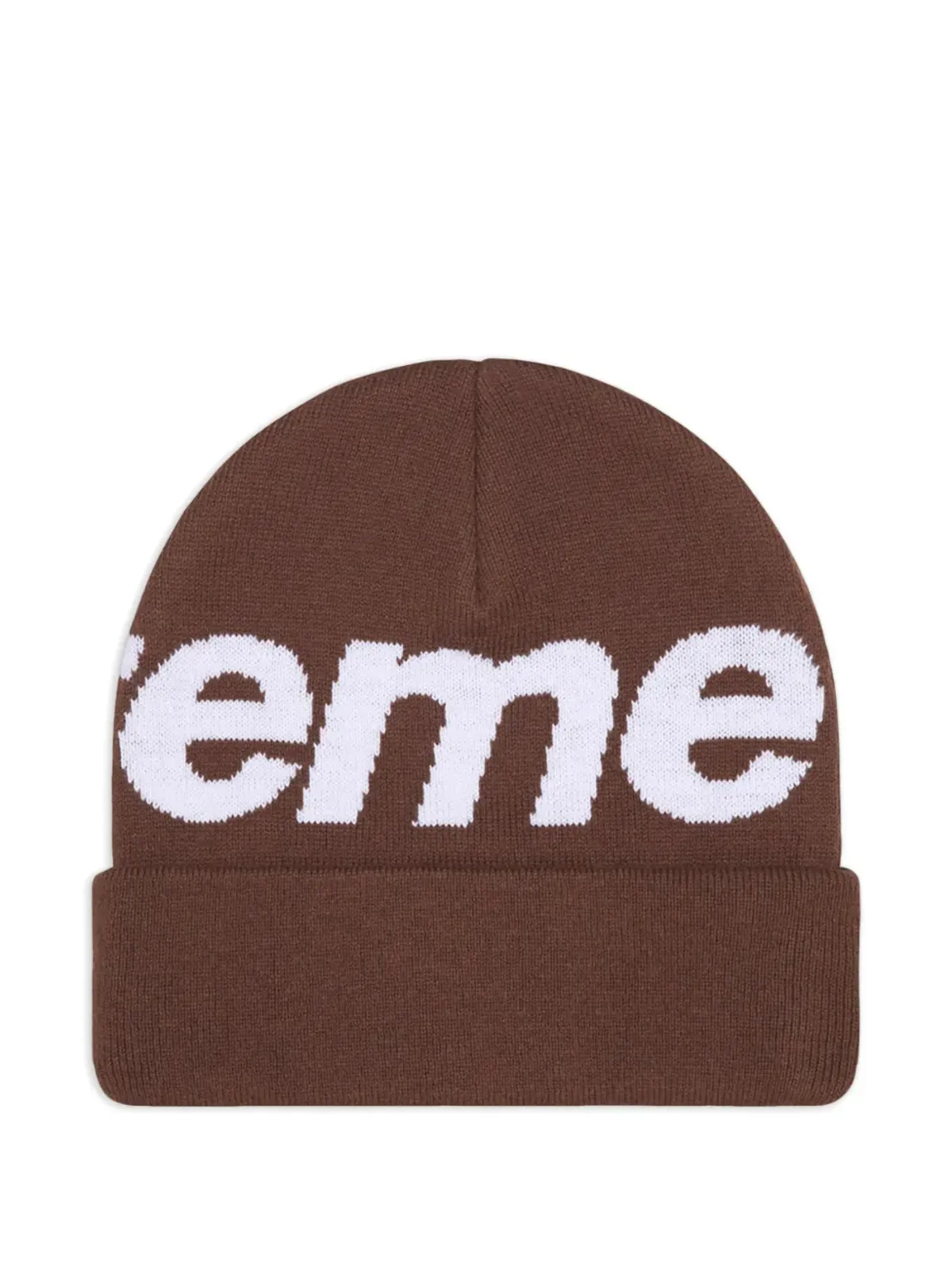 Supreme ロゴ入りビーニー帽（ブラウン） - 画像2