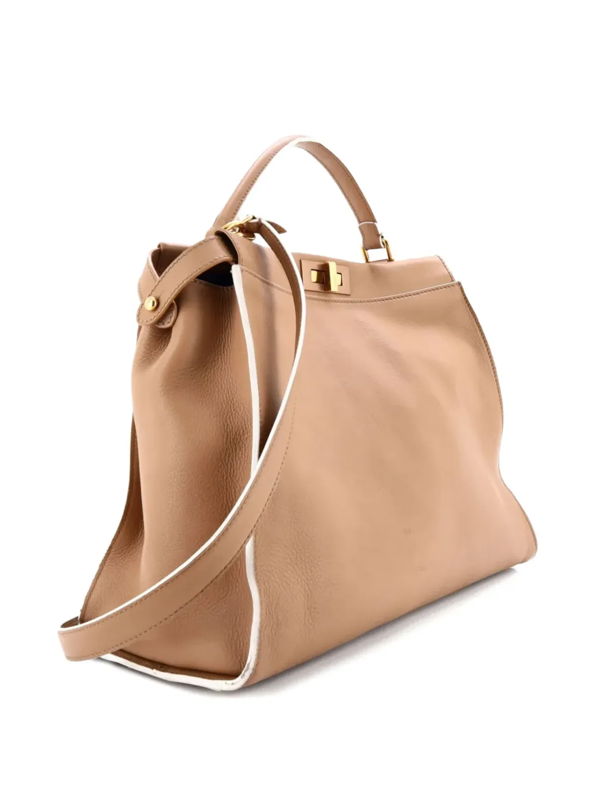 Fendi Pre-Owned ピーカブー バッグ レザー ラージ サッチェル - 画像3