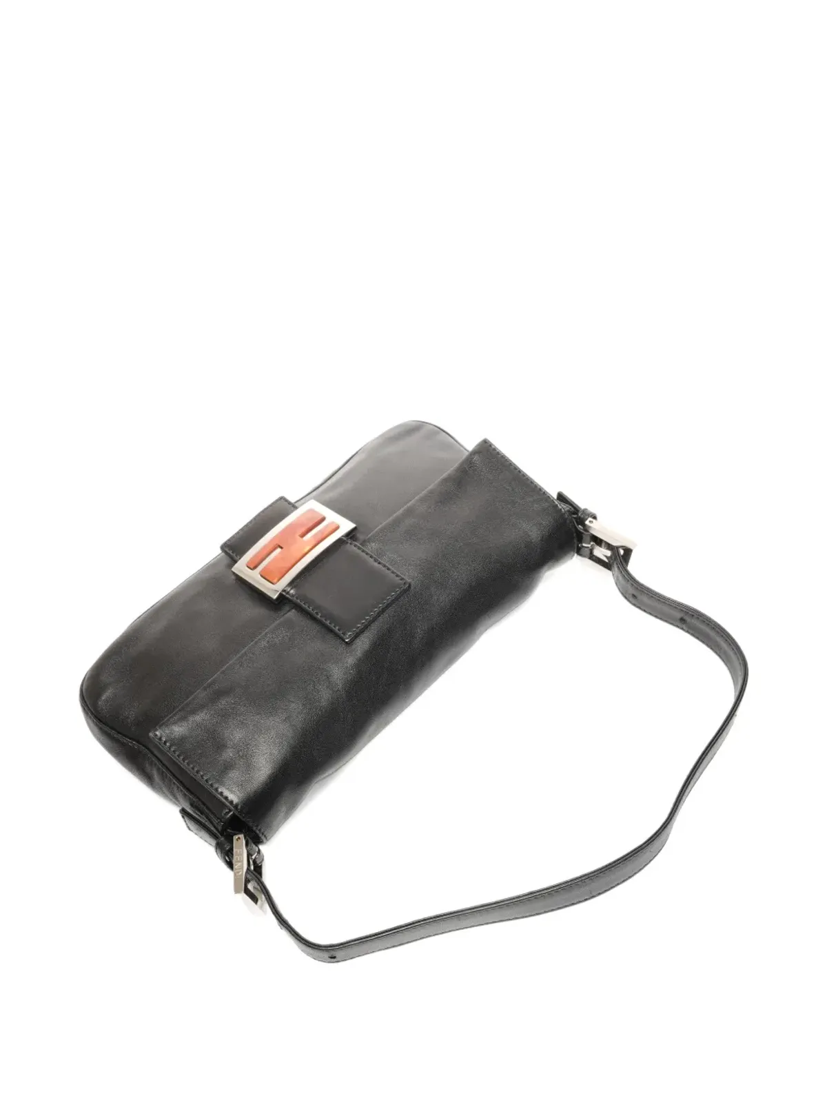 Fendi Pre-Owned ロゴプレート バゲット ショルダーバッグ - ブラック - 画像3