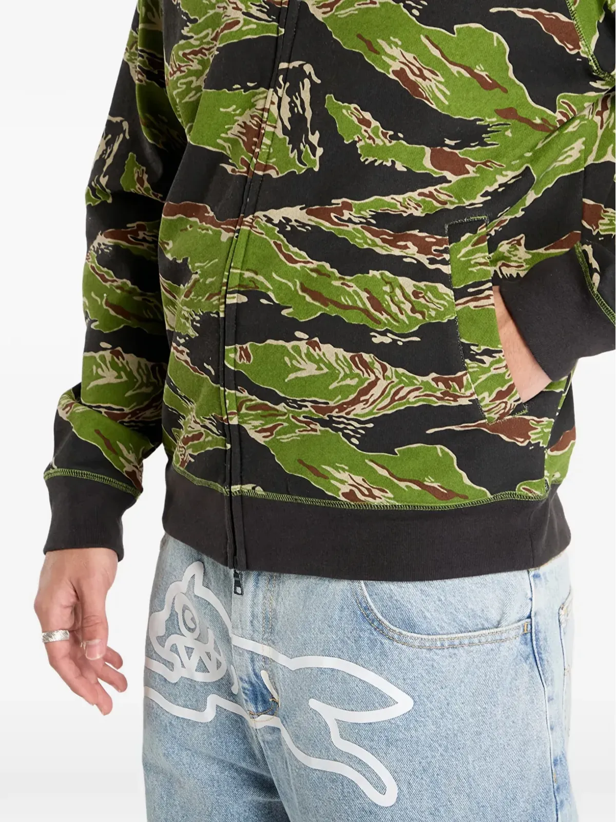 Billionaire Boys Club - Ice Cream スマイリータイガーストライプ ジップフード パーカー - 画像5