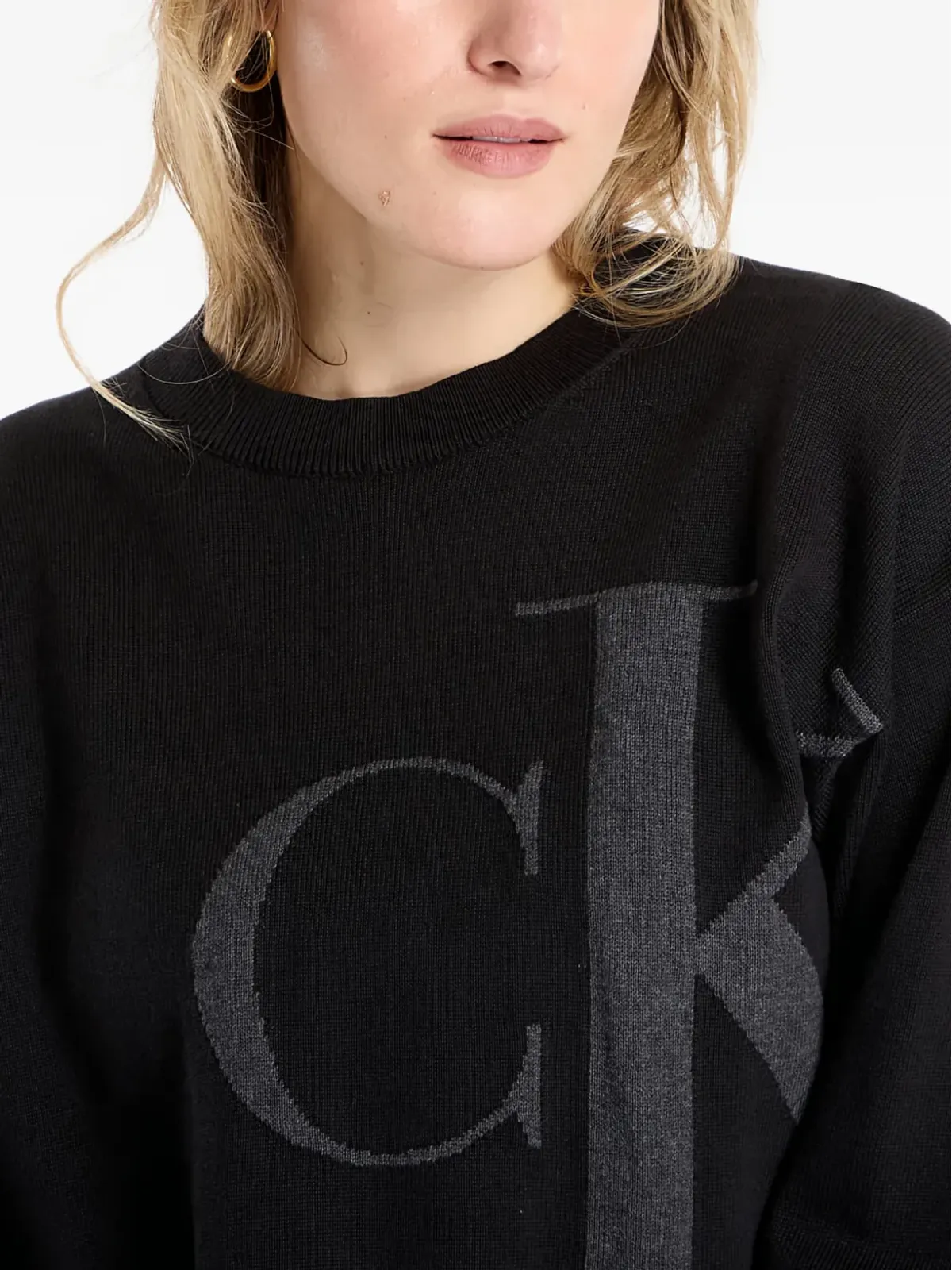 Calvin Klein ロングスリーブ ロゴセーター - 画像5