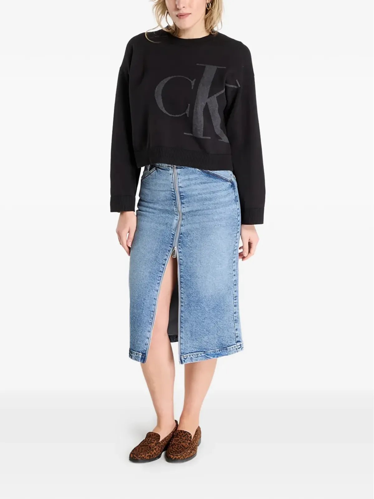 Calvin Klein ロングスリーブ ロゴセーター - 画像2