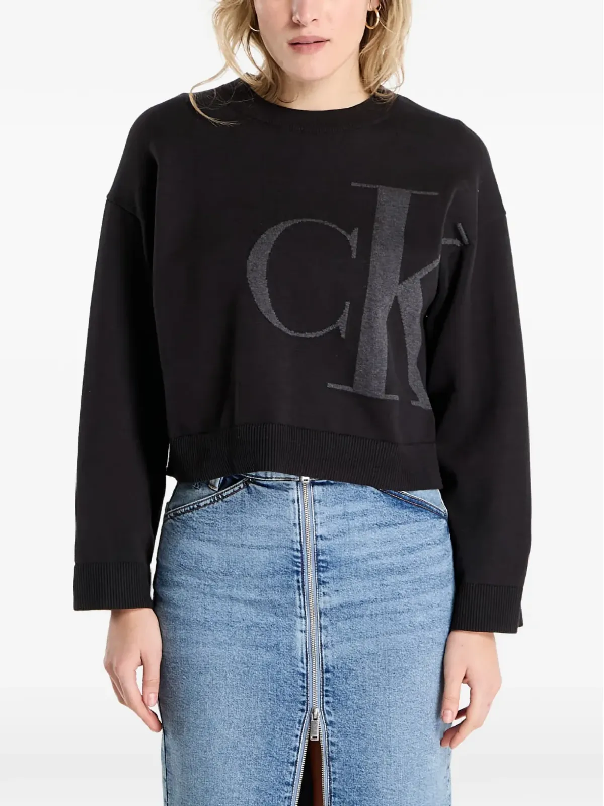 Calvin Klein ロングスリーブ ロゴセーター - 画像3