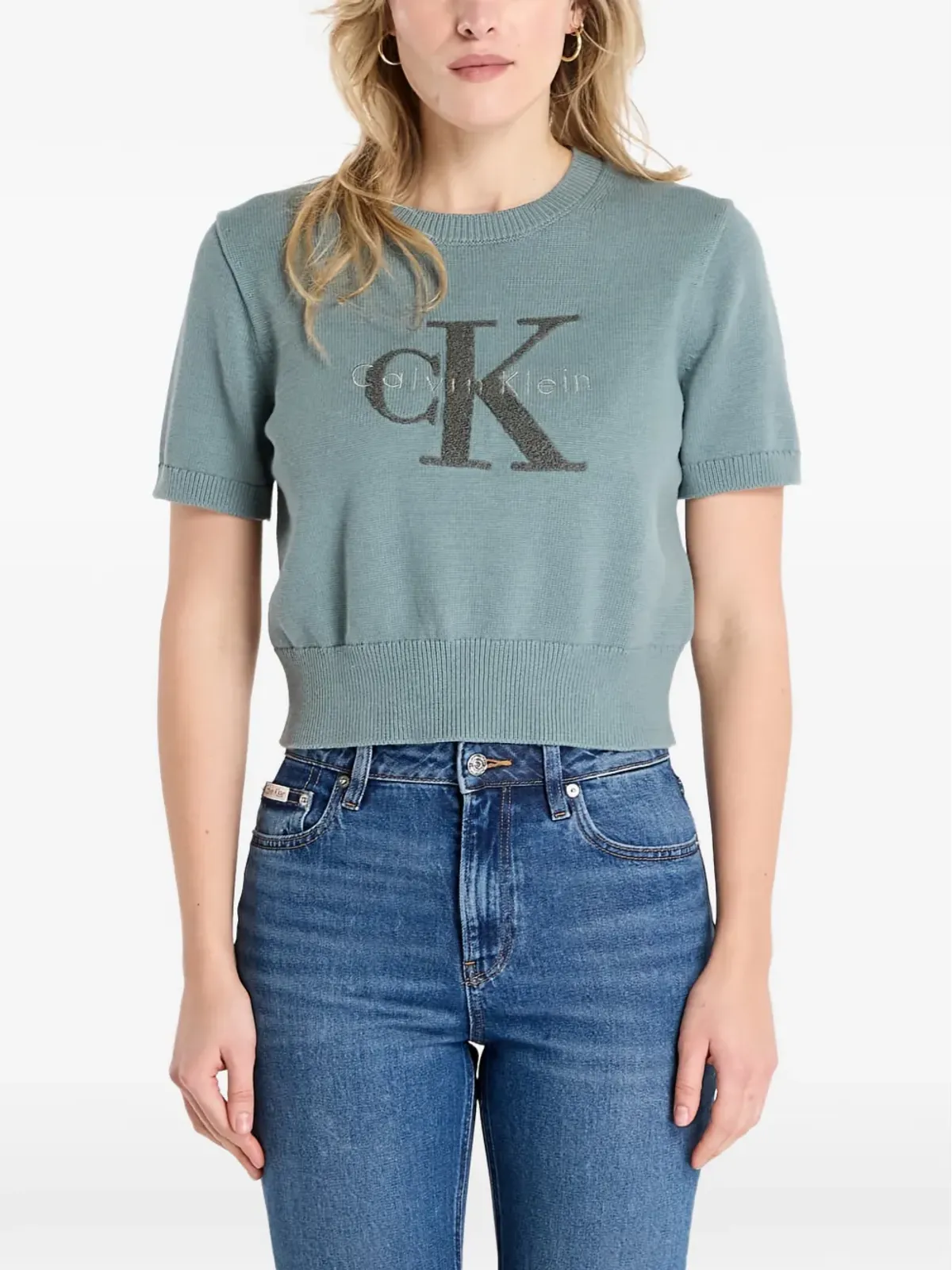 Calvin Klein グラフィック コットン セーター - 画像3