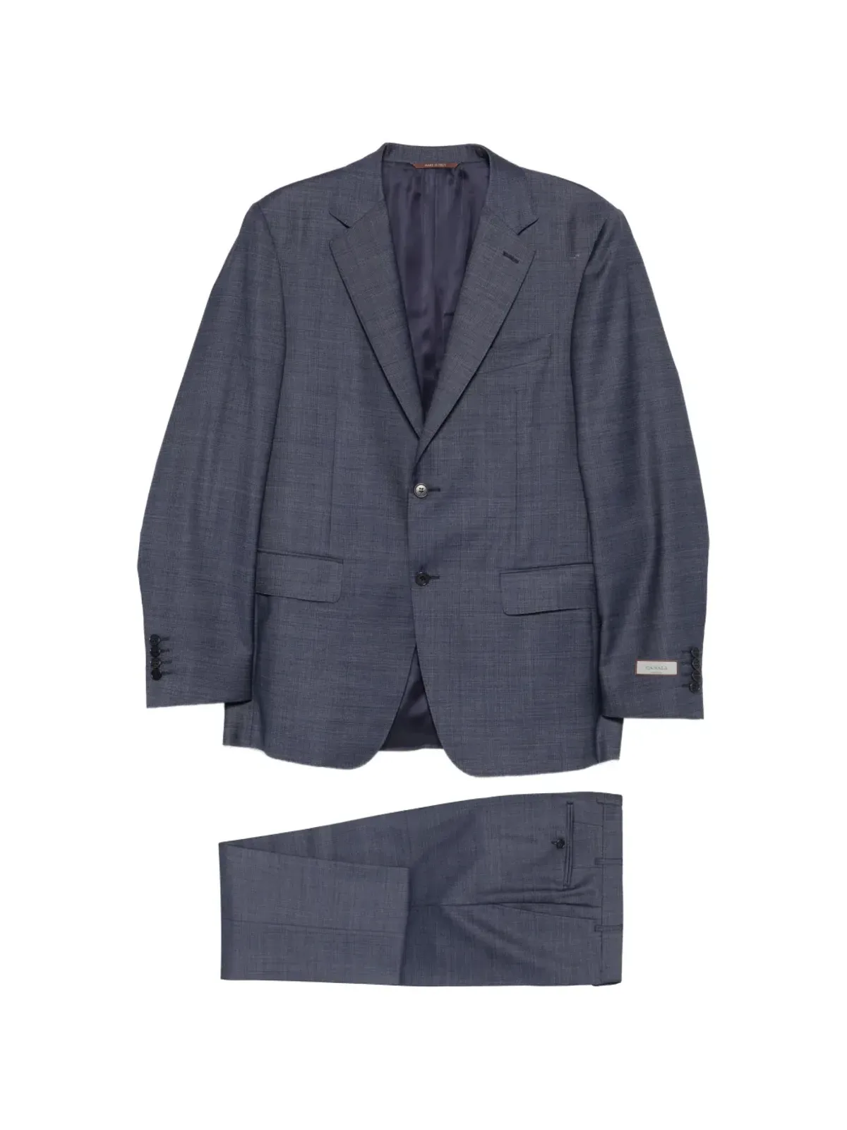 Canali ボタン留めスーツ - Blue - 画像1