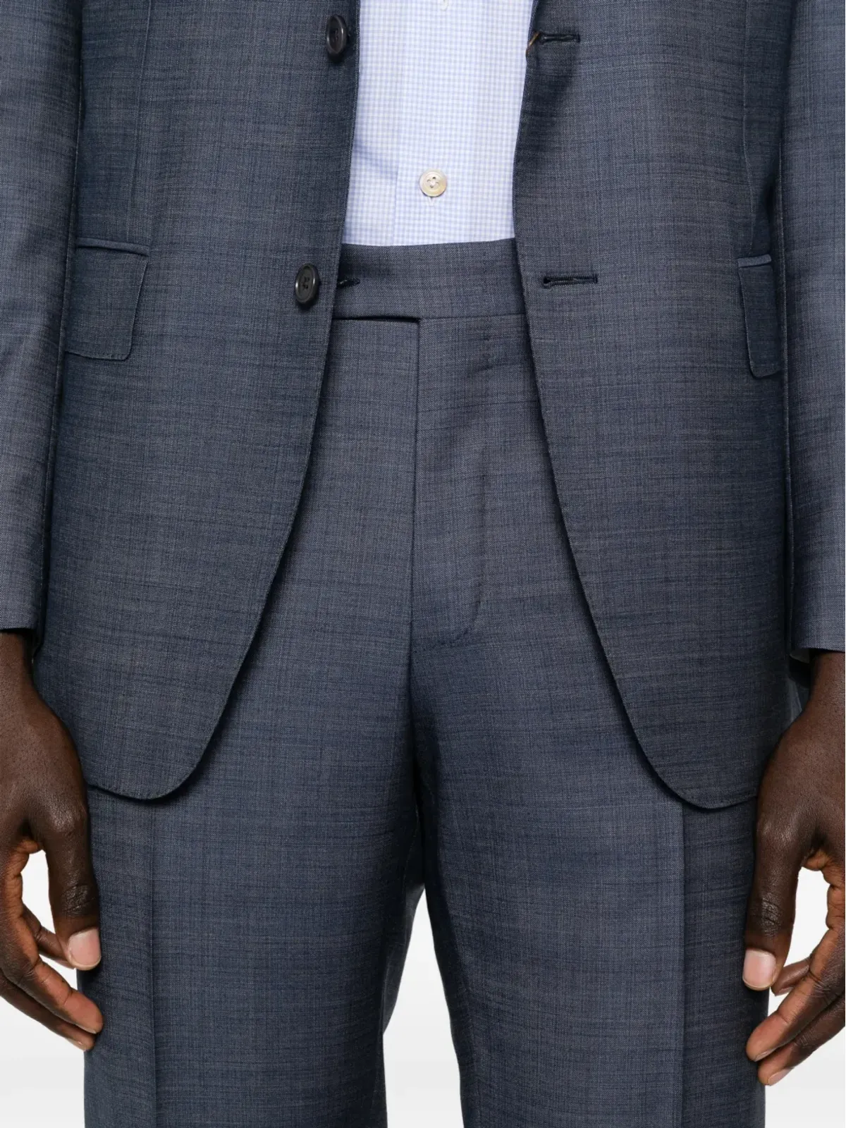 Canali ボタン留めスーツ - Blue - 画像5