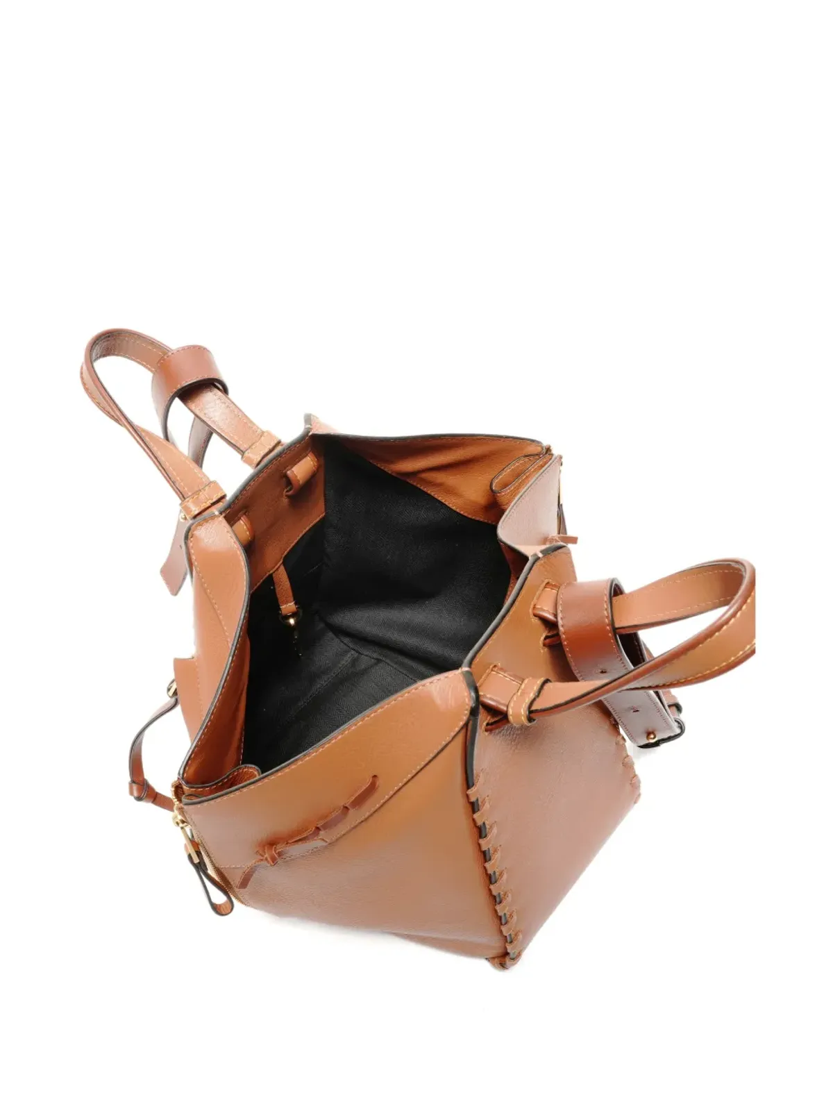 Loewe Pre-Owned ハンモック レザー トートバッグ ブラウン - 画像2