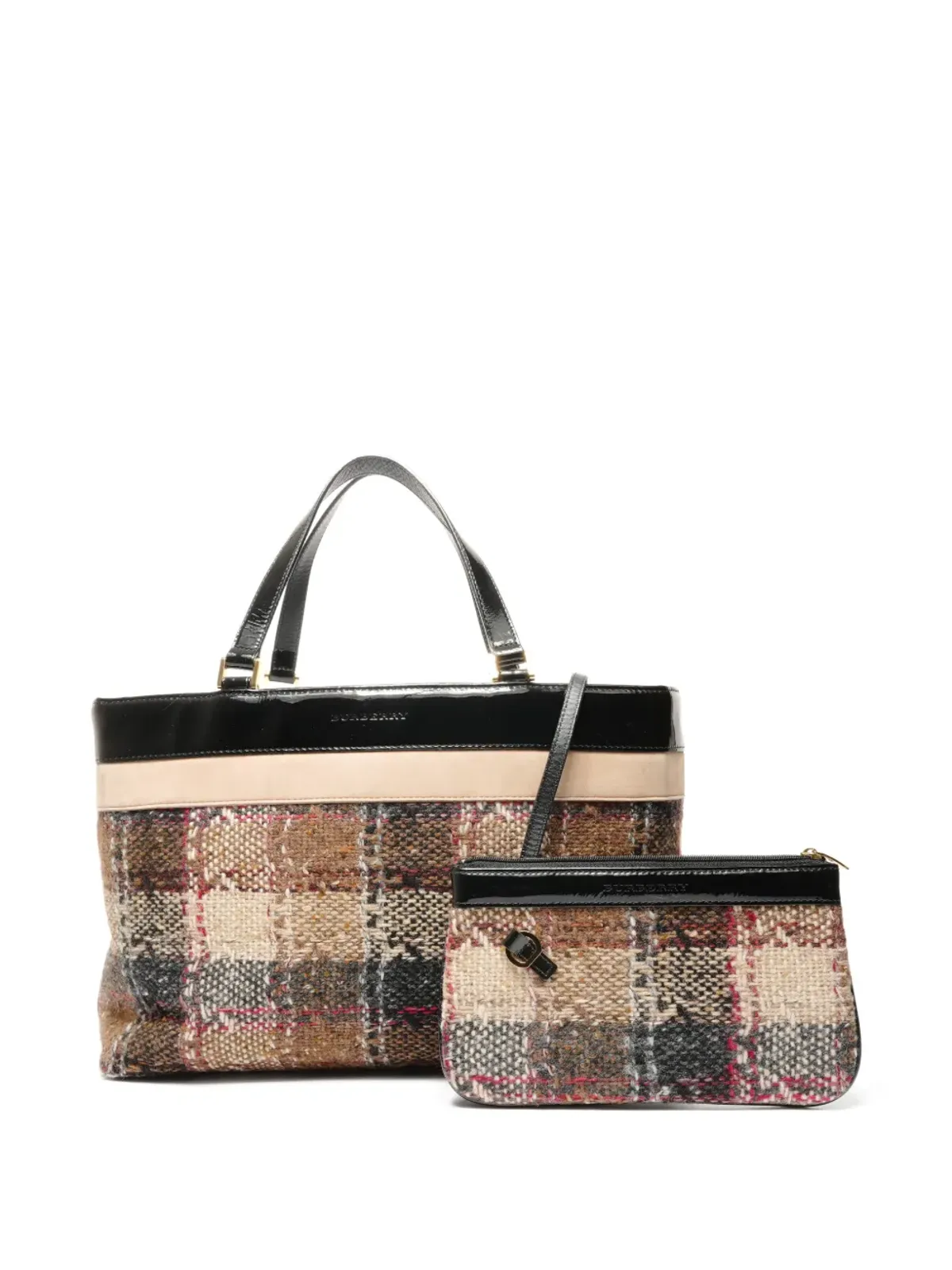 Burberry Pre-Owned ツイードハンドバッグ - 画像1