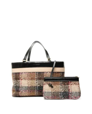 Burberry Pre-Owned ツイードハンドバッグ - サムネイル1
